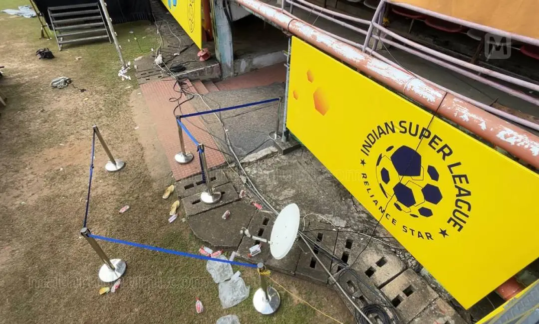 The stage at Kaloor International stadium where the accident occurred | Photo: Jaiwin T Xavier