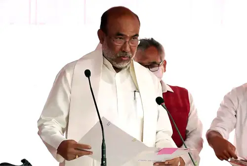Manipur Chief Minister N Biren Singh takes oath as | File Photo: ANI