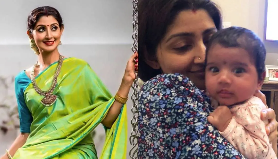Divya Unni with her baby Aishwarya. Photo:Instagram