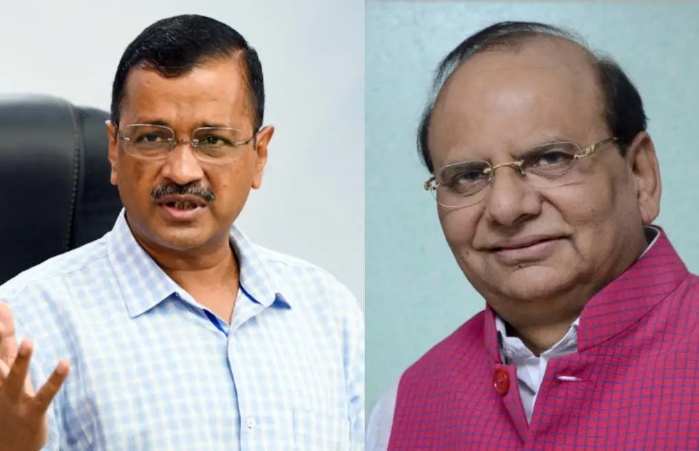 Arvind Kejriwal, VK Saxena | photo: ANI,PTI