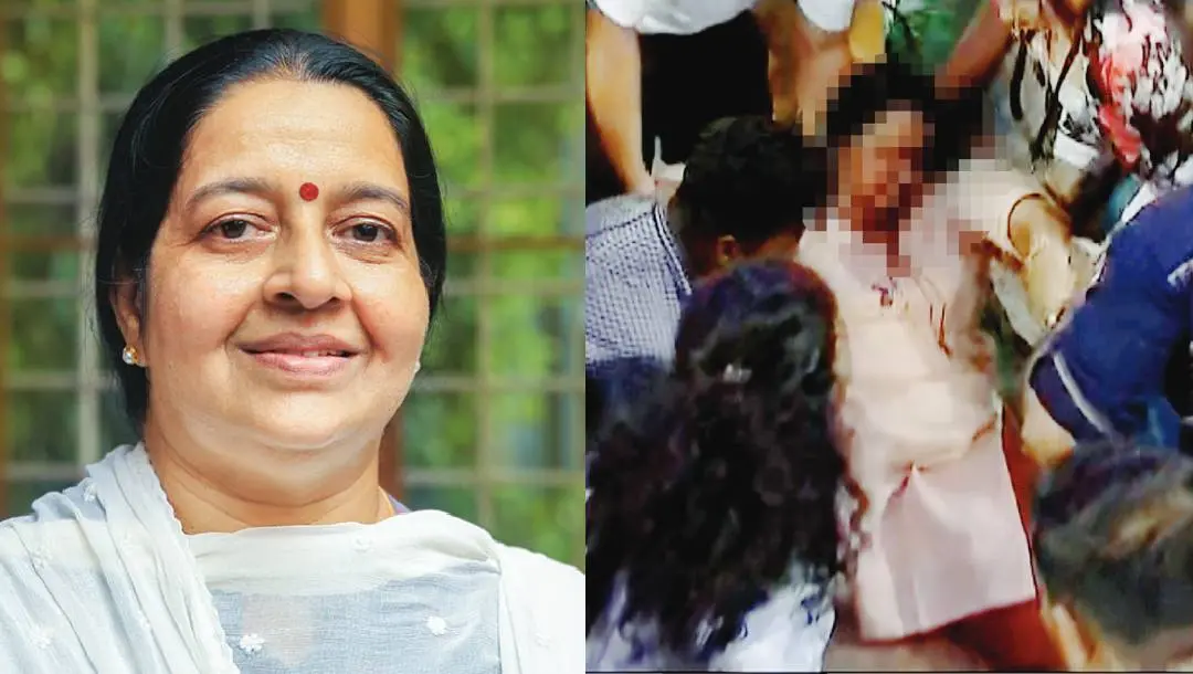 കൊച്ചി കലൂര് സ്റ്റേഡിയത്തില് നടന്ന മെഗാ ഭരതനാട്യ പരിപാടിക്കെത്തിയ ഉമാ തോമസ് എം.എല്.എ. സ്റ്റേജില്നിന്ന് വീണപ്പോള്.