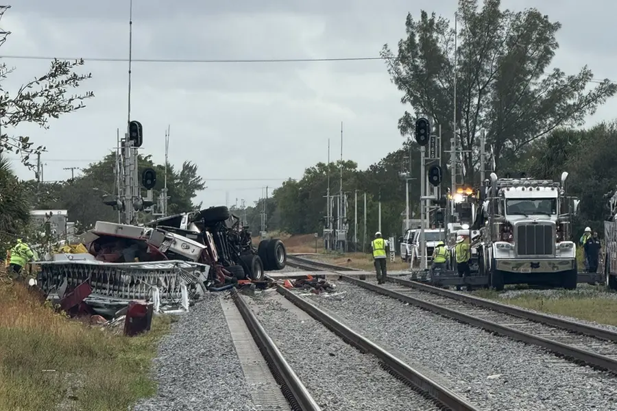 Fire truck crashes into Brightline train in Delray Beach, 15 injured in shocking collision | VIDEO