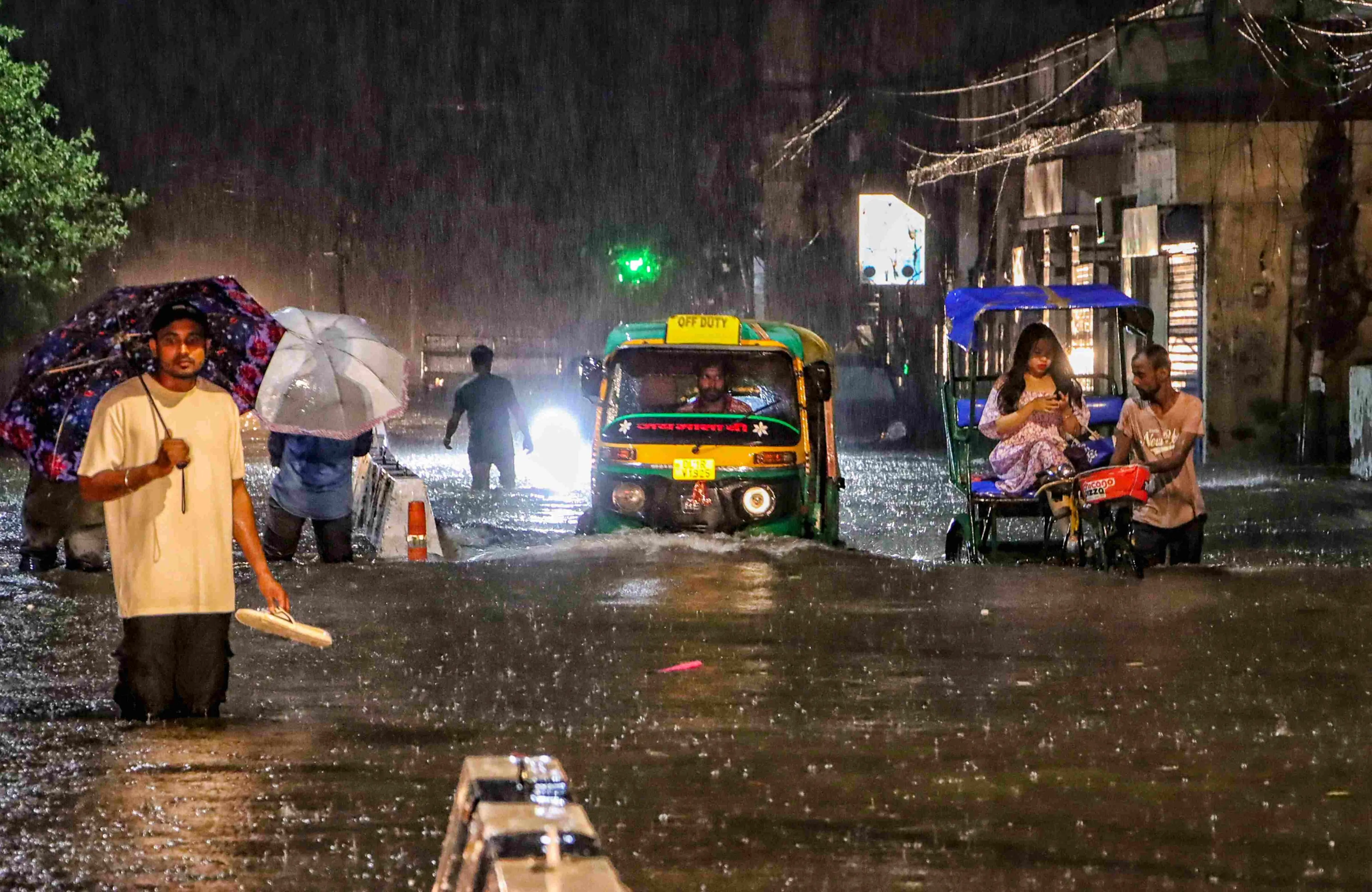 Two dead, trees uprooted, buildings damaged as heavy rains, winds batter  Delhi