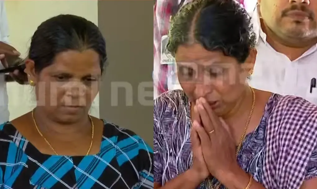 പെരിയയിൽ കൊല്ലപ്പെട്ട കൃപേഷിന്റെ അമ്മ ബാലാമണിയും ശരത് ലാലിന്റെ അമ്മ ലതയും | Photo: Mathrubhumi News