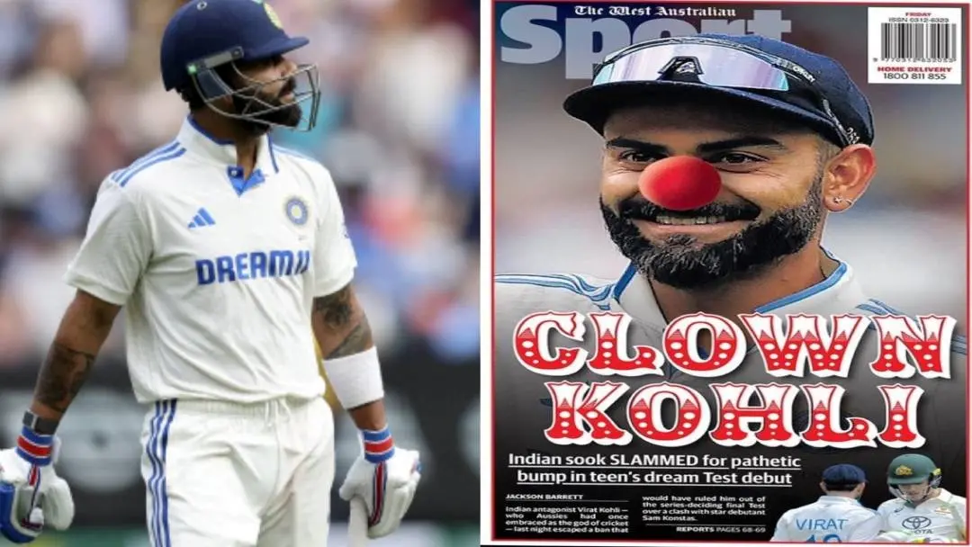From (L) Virat Kohli, Aussie media ridiculing him. | Photo: Agencies/X