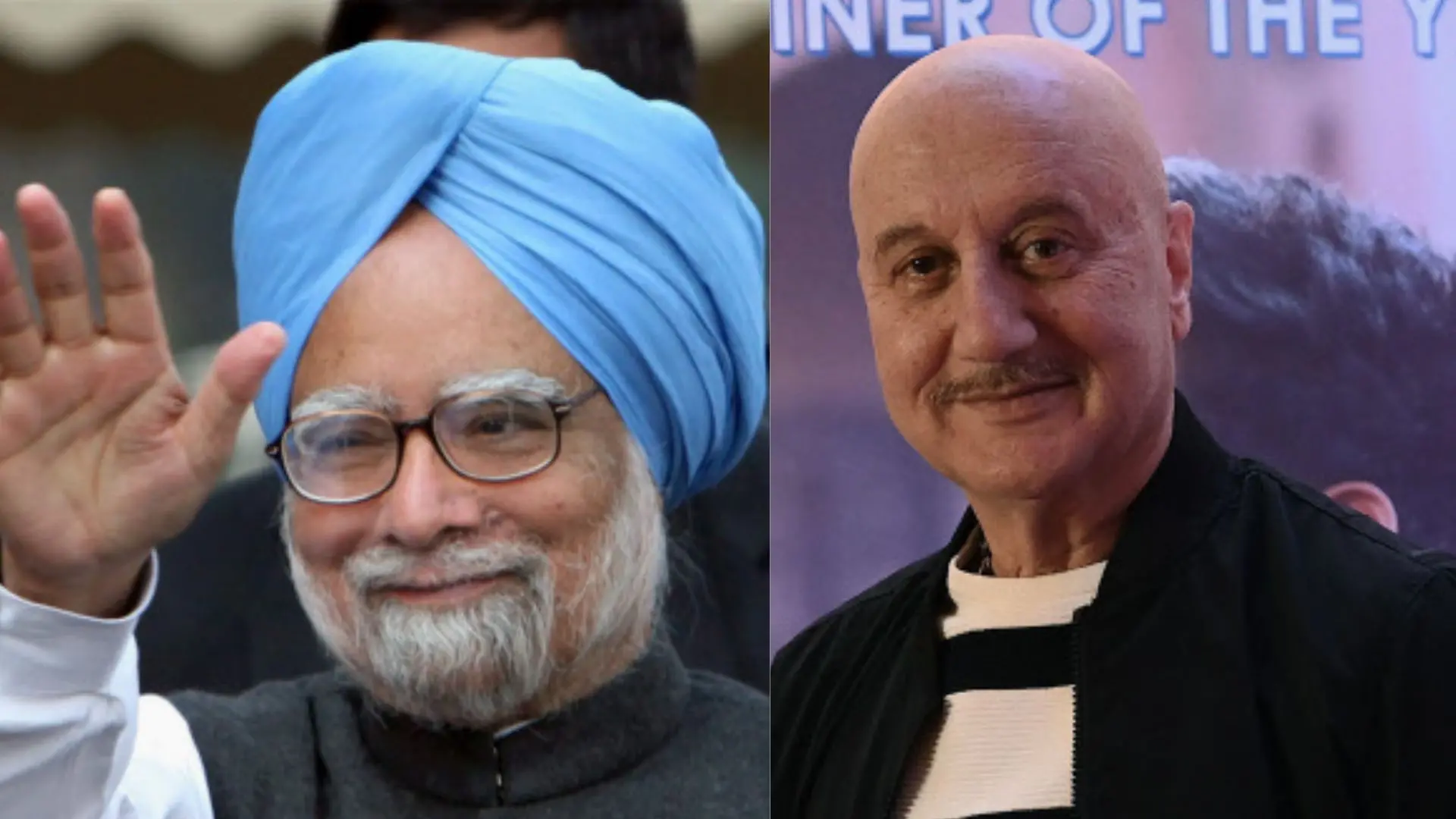 Dr Manmohan Singh and actor Anupam Kher
