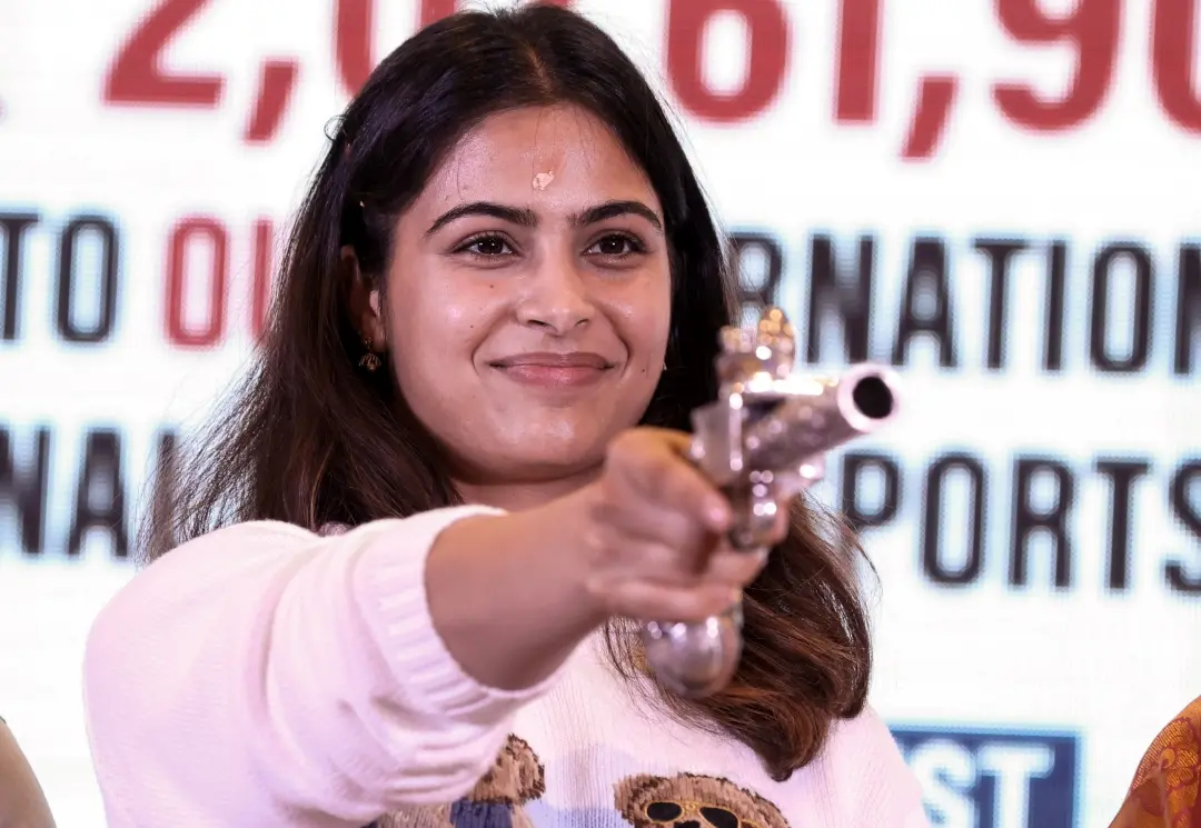 Manu Bhaker during a felicitation event in Chennai | File Photo: PTI