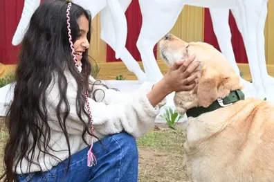 Indian army gifts 12 retired military dogs to schools, giving them a new purpose