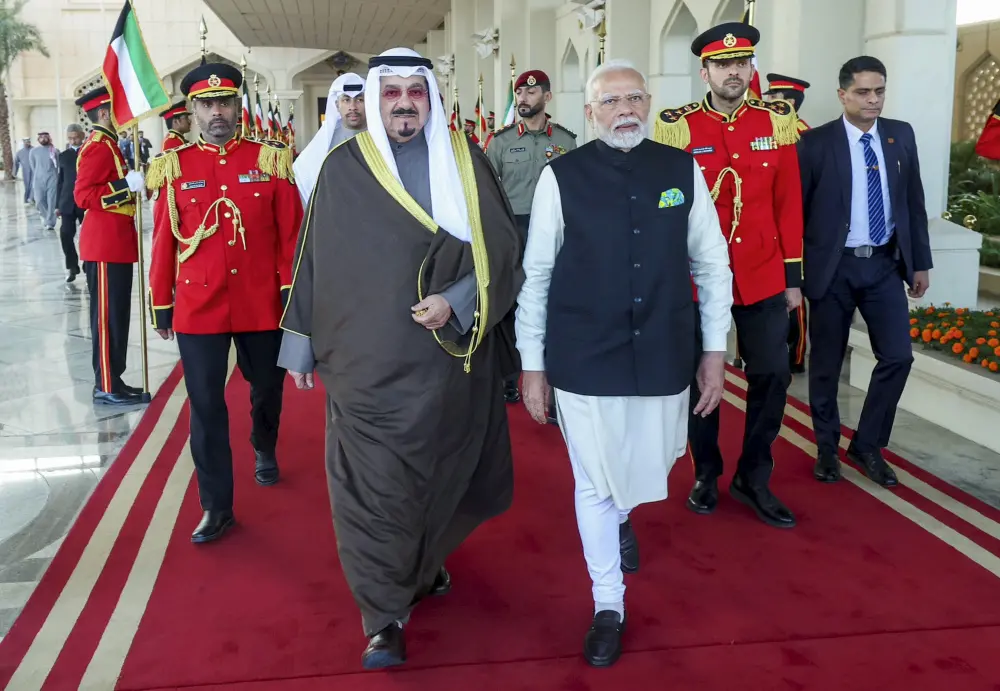 Prime Minister Narendra Modi with his Kuwaiti counterpart Sheikh Ahmad Abdullah Al-Ahmad Al-Sabah | PTI