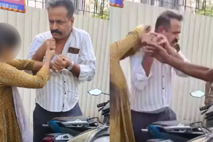 മുത്തച്ഛനെ കാണാനെത്തിയപ്പോൾ വീട്ടിലേയ്ക്ക് ക്ഷണിച്ചു, ജയിലറെ നടുറോഡിൽ ചെരിപ്പൂരി അടിച്ച് പെൺകുട്ടി