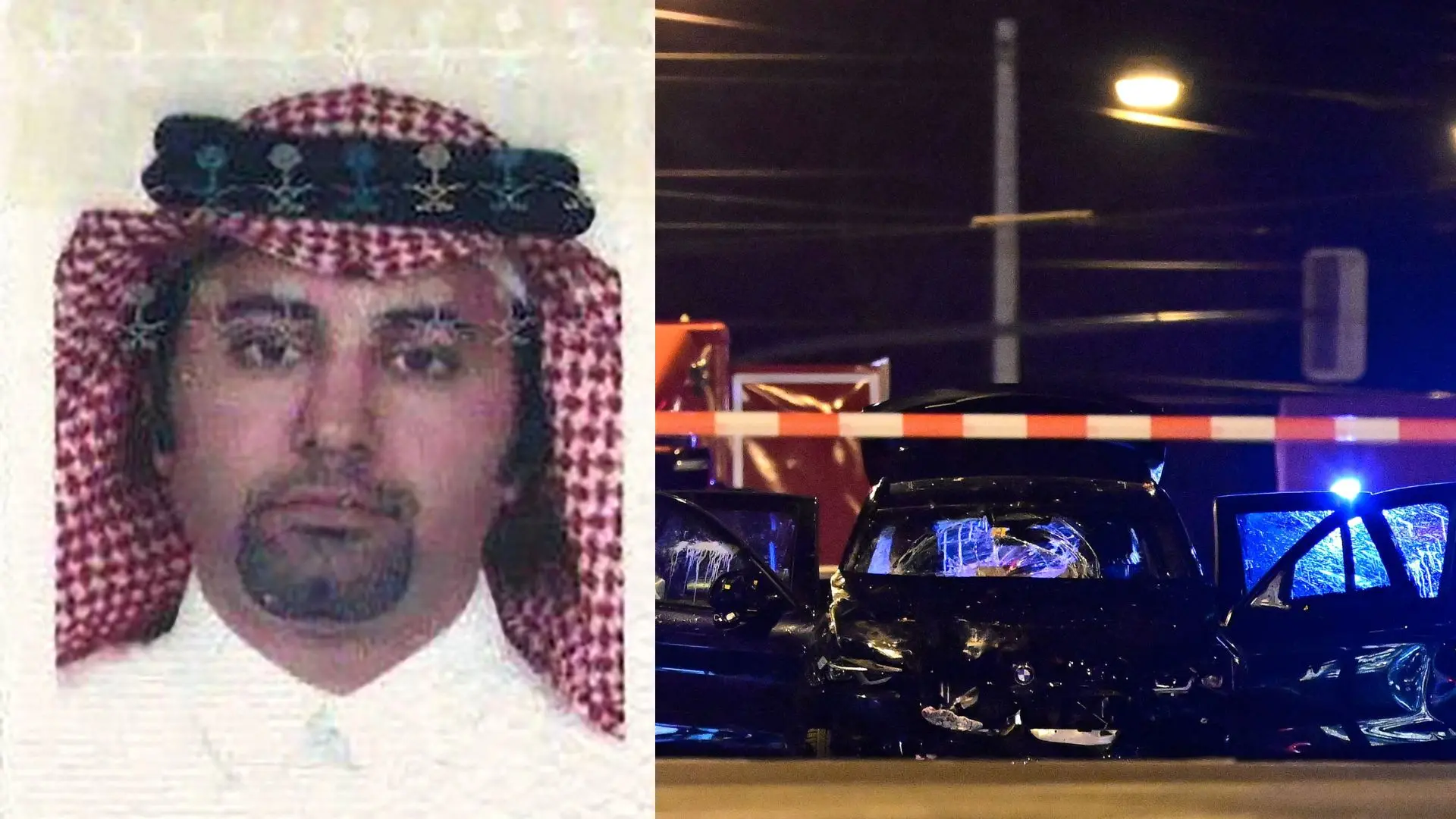 Taleb Jawad Al-Abdulmohsen, the BMW that crashed into the crowd at the Christmas market in Magdeburg, eastern Germany | Photos: AFP