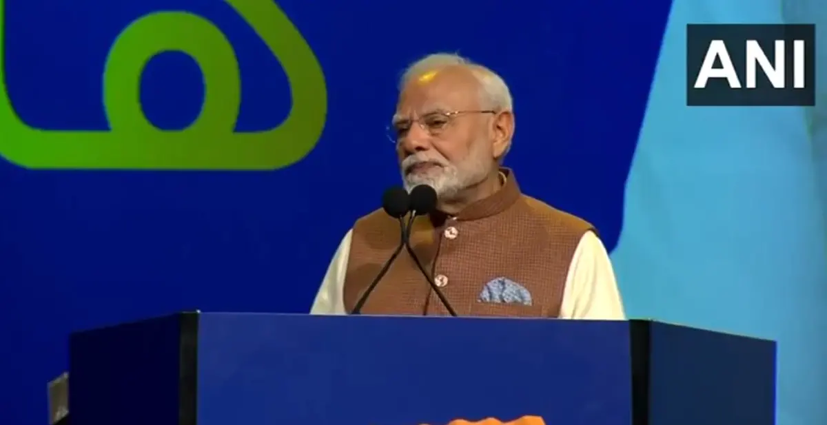 PM Modi addresses the event | Photo: Screengrab of X / ANI