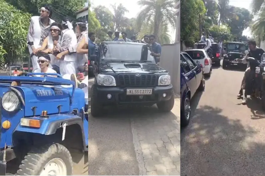 Vehicle stunt during Christmas celebration: MVD takes action against college students | VIDEO