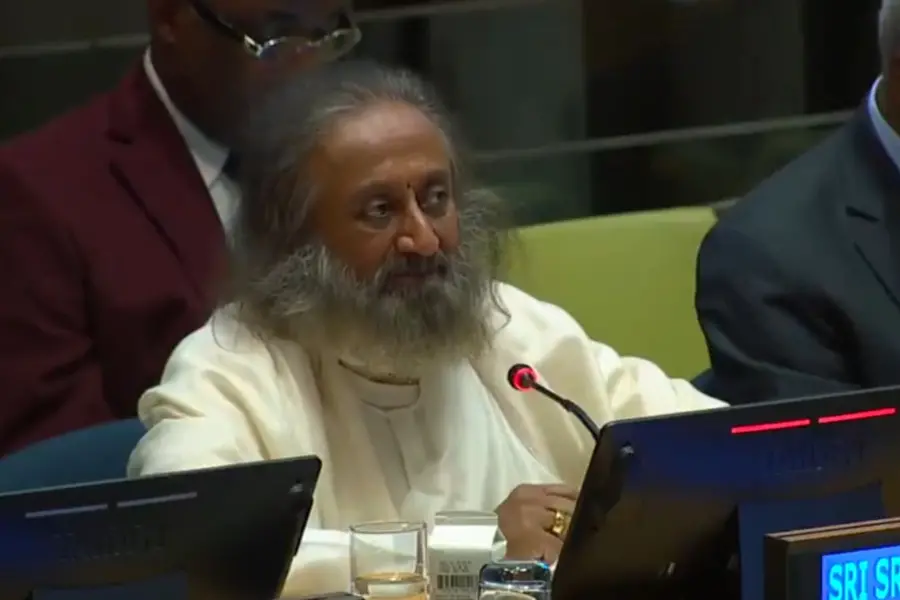'Mediation is not luxury anymore, it's a necessity,' says Sri Sri Ravi Shankar at UN