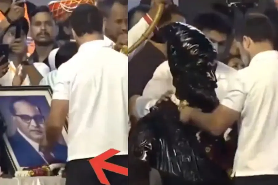 Video showing Rahul Gandhi’s alleged disrespect of Ambedkar surfaces online | WATCH