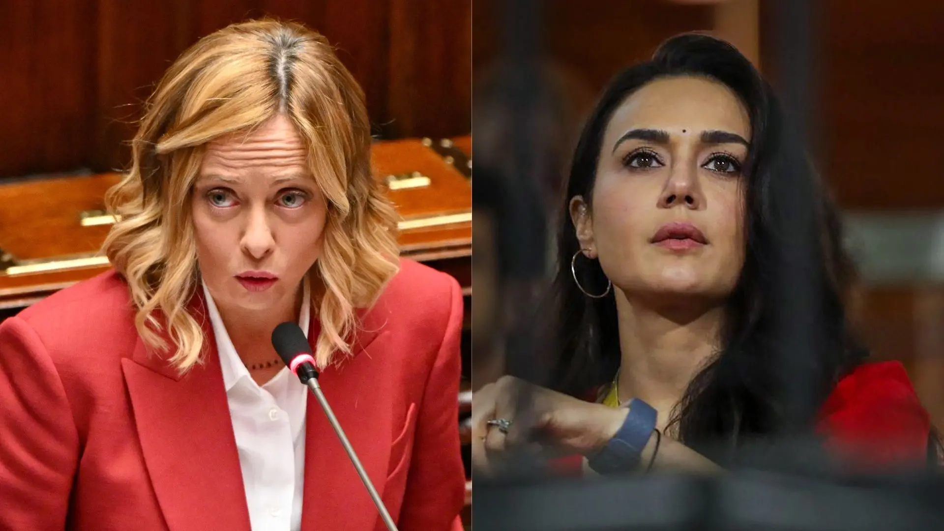 Giorgia Meloni, Preity Zinta | Photos: AFP, PTI