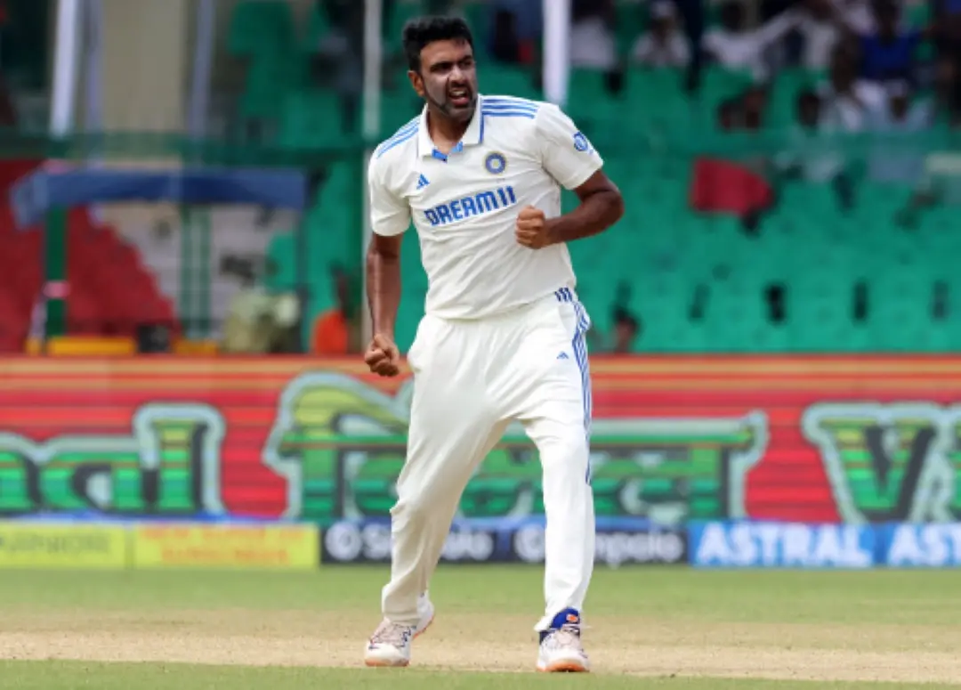 Ravichandran Ashwin celebrates the wicket of Bangladesh's captain Najmul Hossain Shanto during Day 1 of the second test match, at Green Park Stadium in Kanpur on Friday. | Photo: ANI