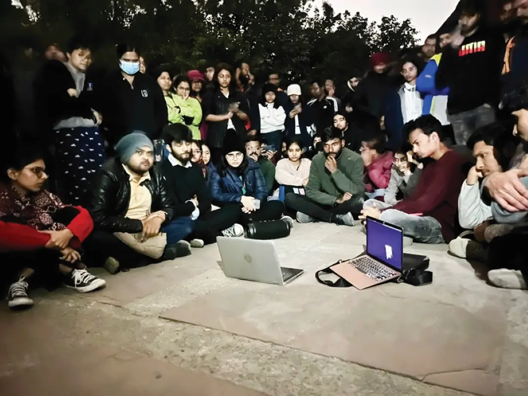 Students of JNU screening the documentary titled 'India: The Modi Question' produced by the BBC | File Photo: Archives