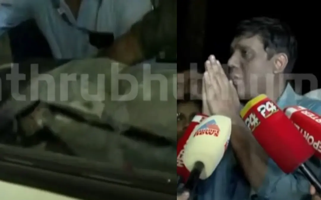 The body of Eldhose being transferred to the hospital, Ernakulam District Collector | Photo: Screen grab/Mathrubhumi News