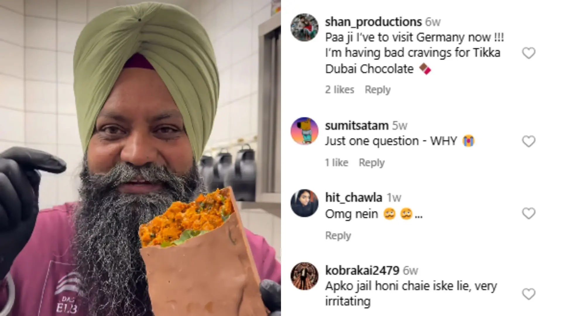 Screenshot of the Instagram post
