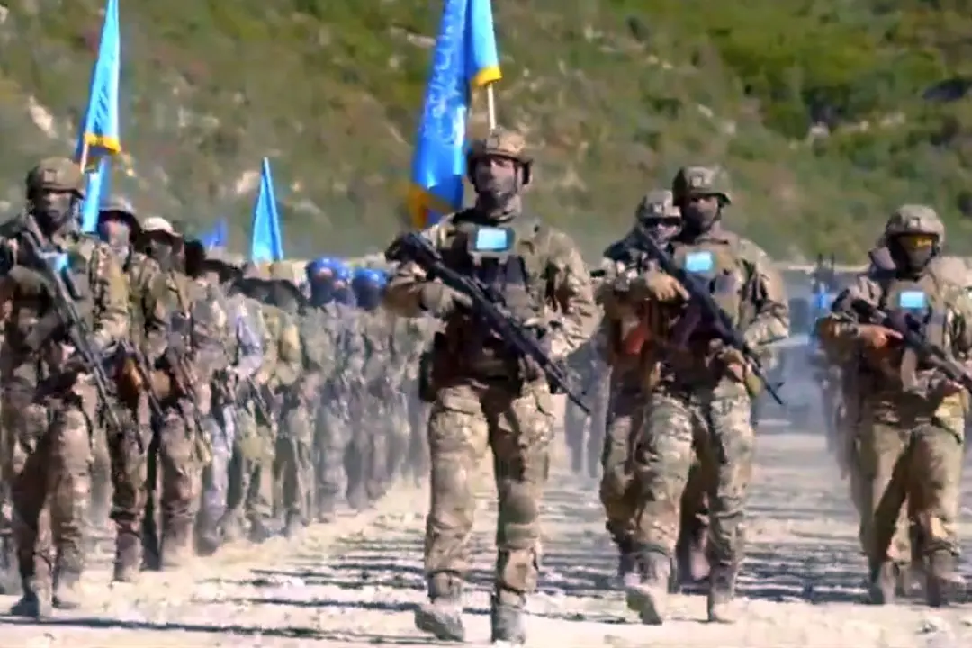 Screengrab from a Turkistan Islamic Party propaganda video