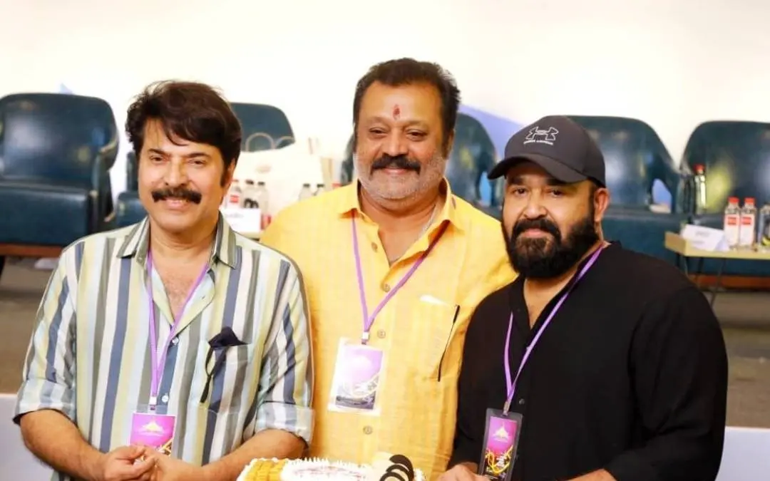 Mammootty, Suresh Gopi and Mohanlal | Photo: Facebook/ AMMA - Association Of Malayalam Movie Artists