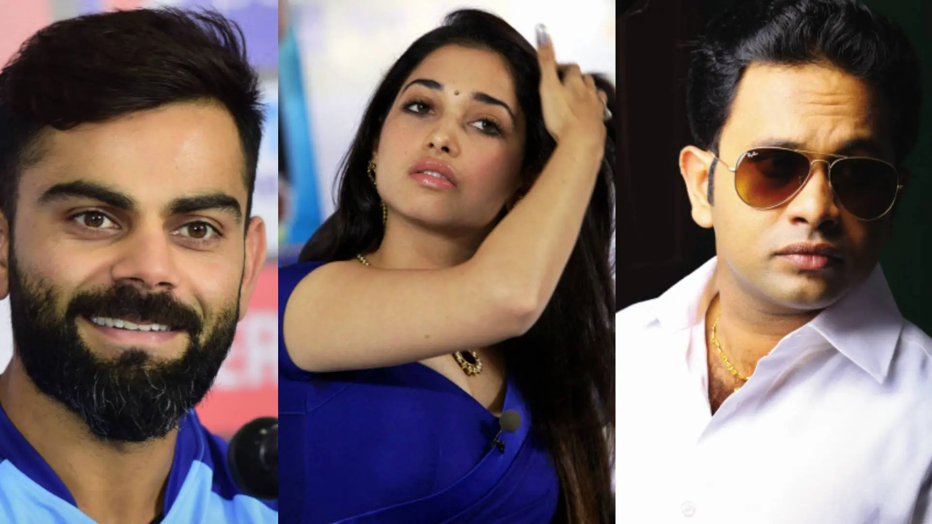 Virat Kohli, Tamannaah, Aju Varghese | Photo: Mathrubhumi