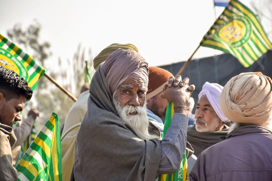 Protesting farmers at Shambhu border