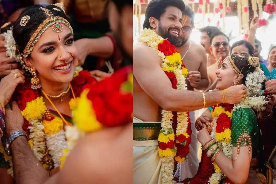 Keerthy Suresh marries longtime friend Antony Thattil in private Goa ceremony | PICTURES