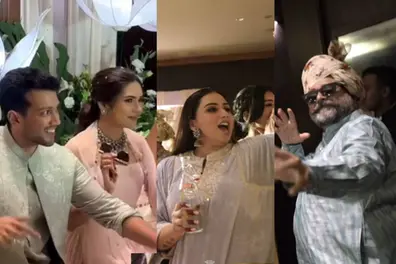 Inside Kalidas-Tarini's mehndi and sangeet: Turbans, dance moves and star power! | WATCH