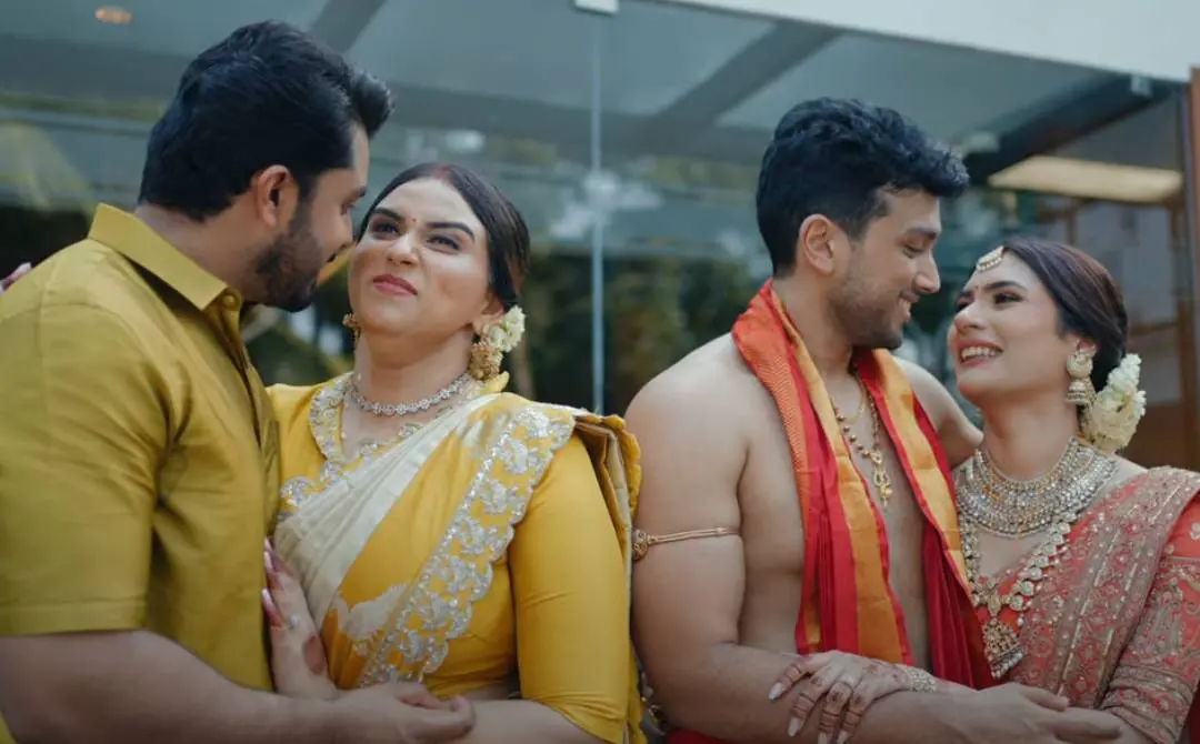 Kalidas Jayaram Tarini Kalingarayar wedding video | Photo: Screengrab Courtesy: Youtube.com/Whiteline Photography