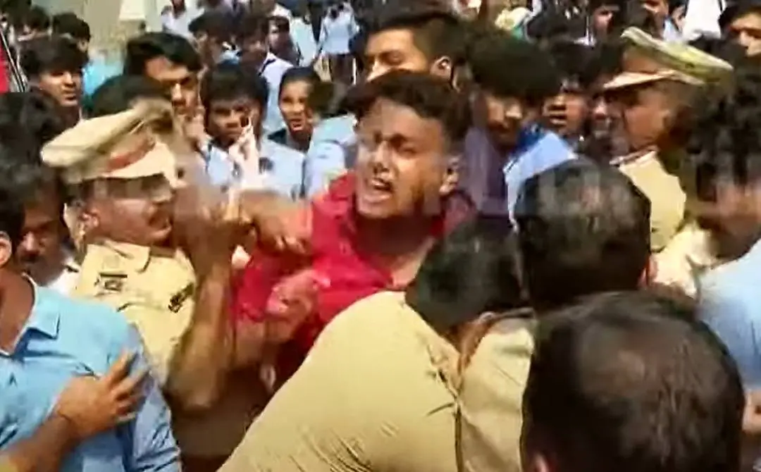 A view from the Kannur ITI where a clash broke out between SFI and KSU activists