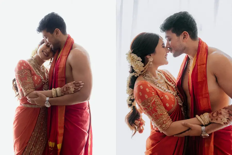 Kalidas Jayaram weds Tarini Kalingarayar at Guruvayur temple | WATCH