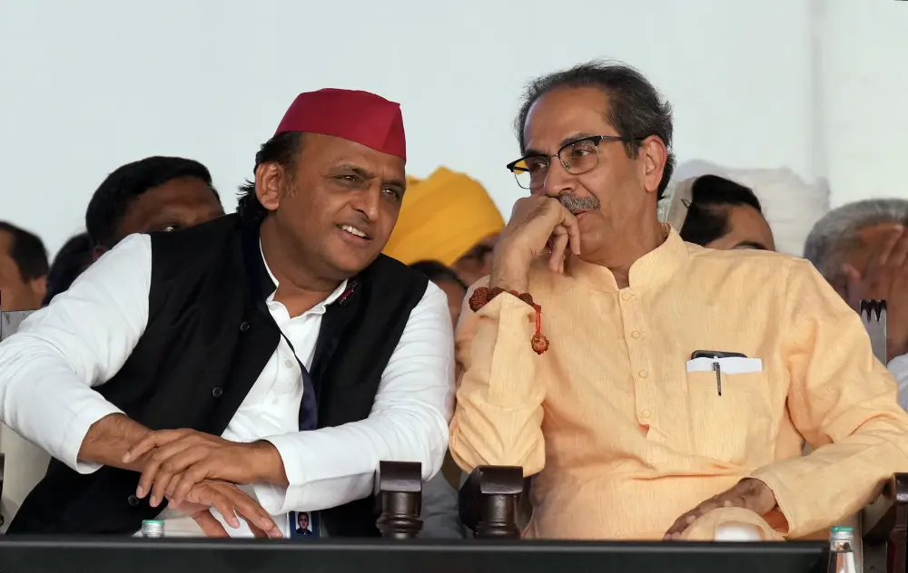 Samajwadi Party Chief Akhilesh Yadav and Shiv Sena (UBT) chief Uddhav Thackeray | PTI