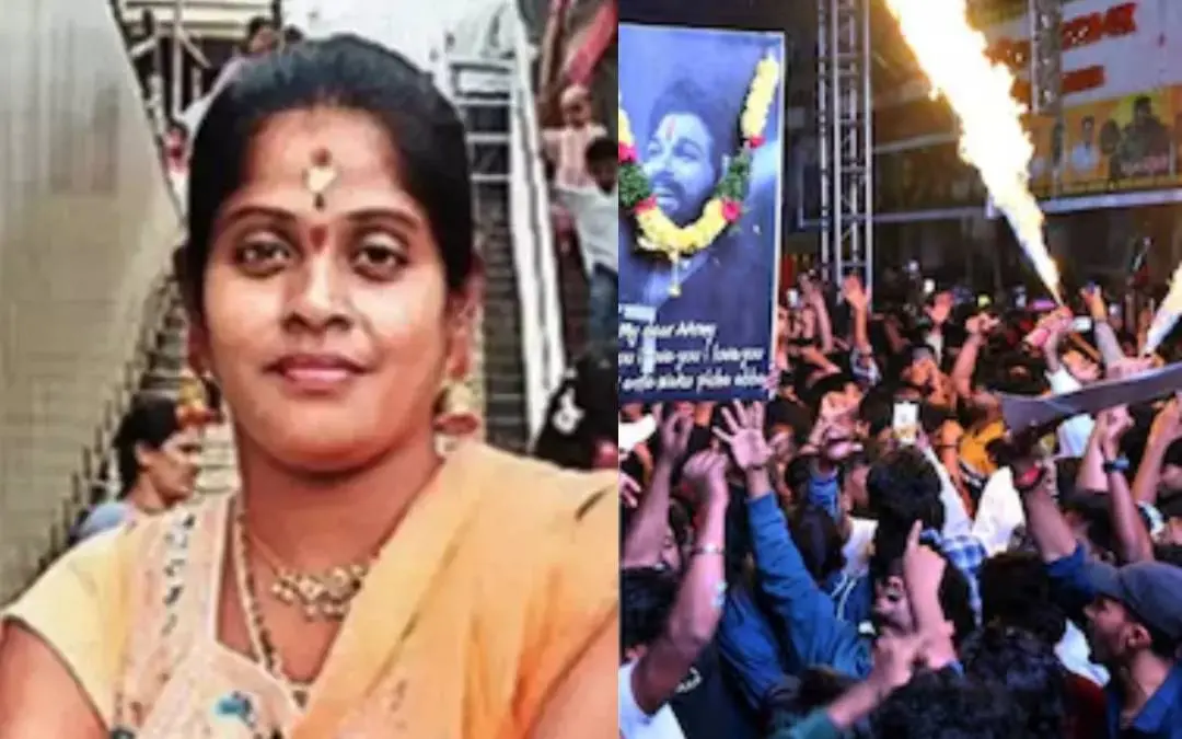 From (L) Deceased Revaty, scenes during Pushpa 2 premiere | Photo: Twitter