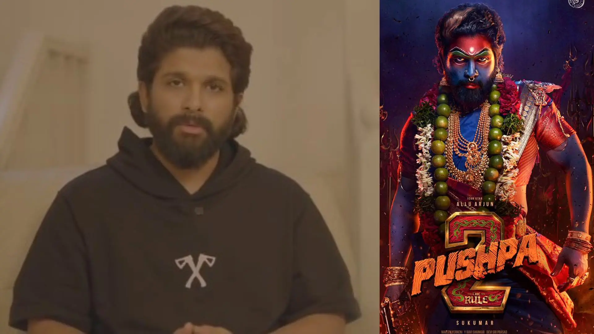 Allu Arjun, Poster of Pushpa 2 | Photo: X