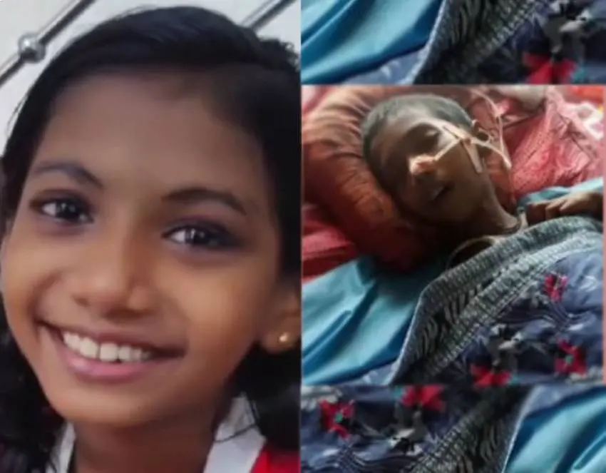 Drishana before and after the accident