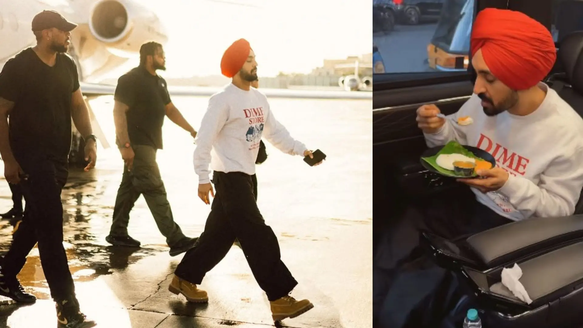 Diljit Dosanjh enjoying Ghee podi idli from Rameshwaram cafe, Bengaluru | Photo: IG, screengrab