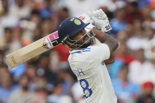 India's Nitish Kumar Reddy hits a six during the day one of the second cricket test match between Australia and India at the Adelaide Oval in Adelaide, Australia, Friday, Dec. 6, 2024. | Photo: AP