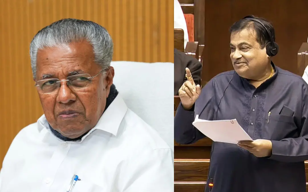 Pinarayi Vijayan (L) and Nitin Gadkari (R) | Photo: PTI, ANI