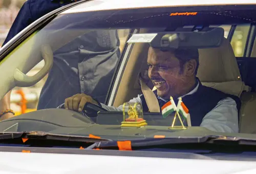 Maharashtra Deputy Chief Minister Devendra Fadnavis during the inauguration of the Coastal Road, in Mumbai