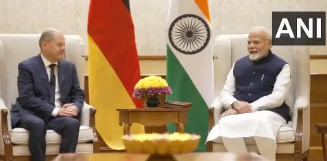 German Chancellor Olaf Scholz and Narendra Modi