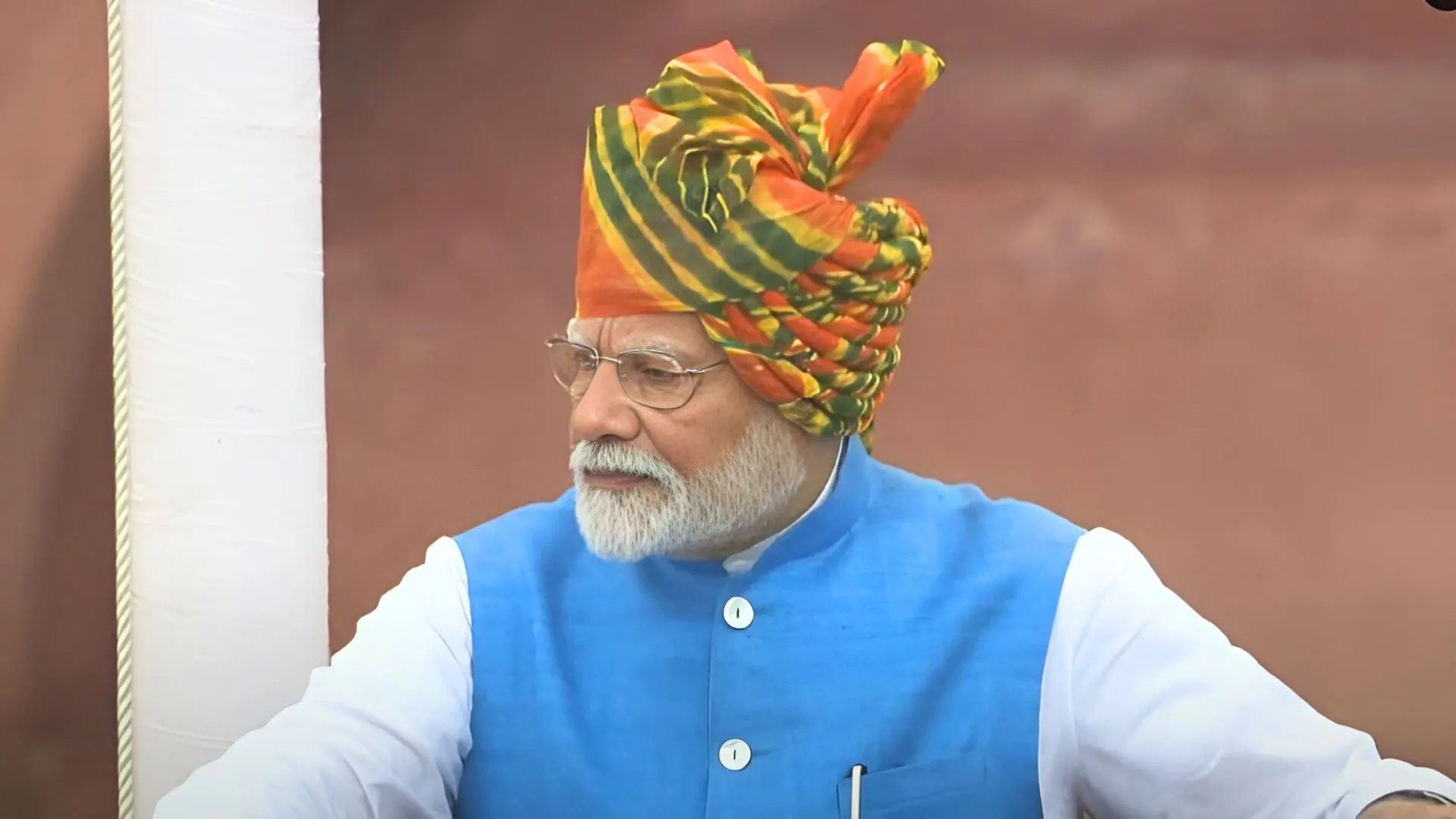 PM Modi at the Red Fort for India's 78th Independence Day Celebration | Photo: ANI