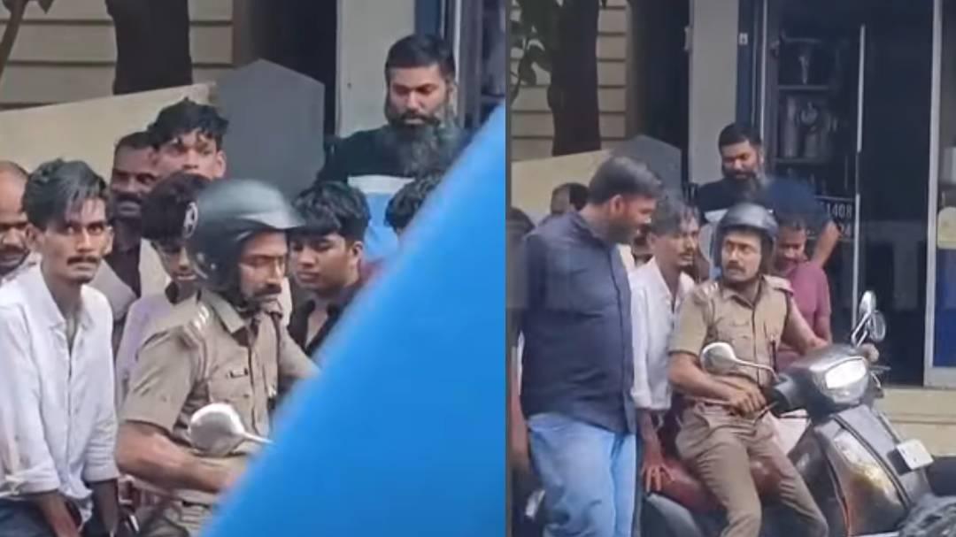 Helmetless rider mistakes Shine Tom Chacko for a real cop, brakes in ...