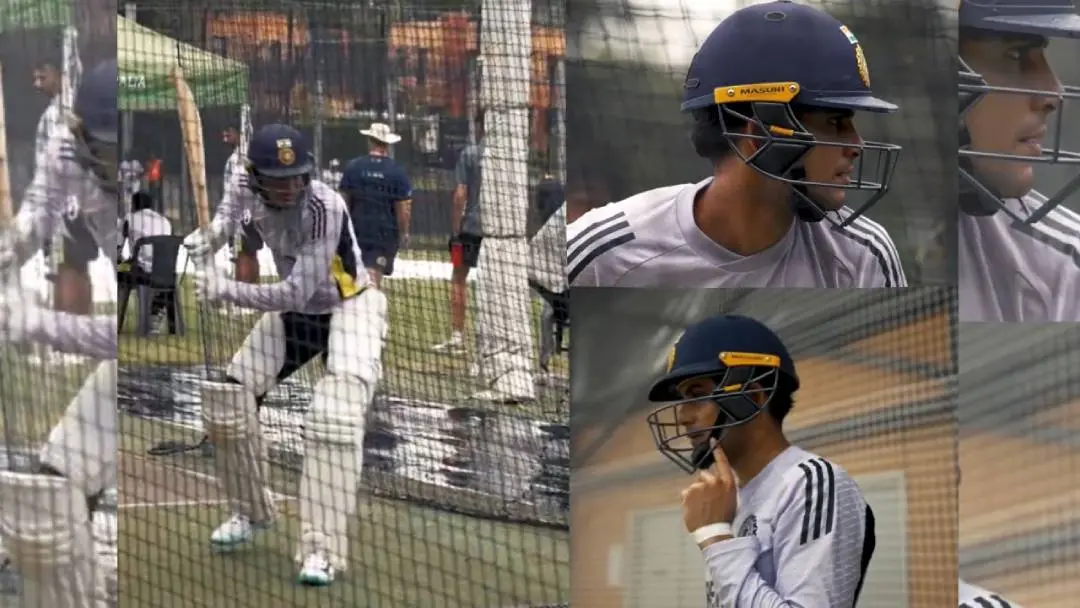 Shubman Gill at nets | Photo: IANS