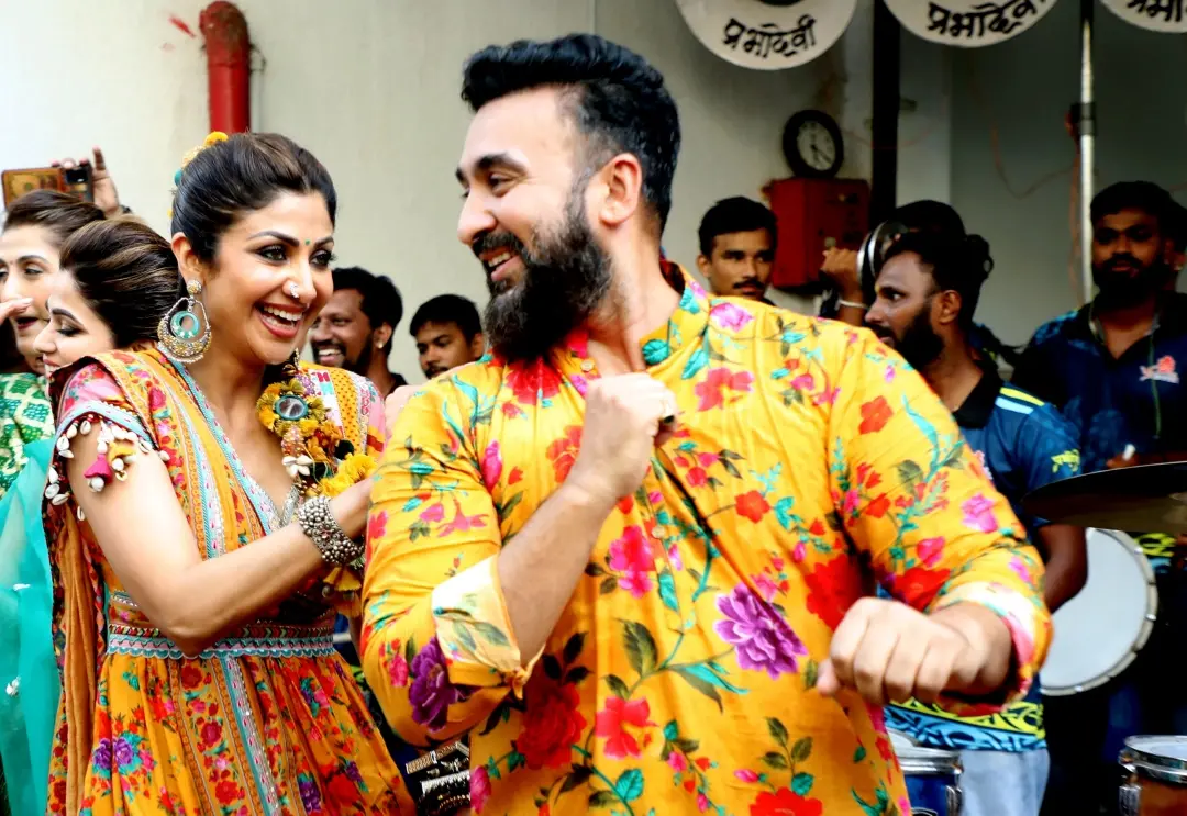 Shilpa Shetty with her husband and businessman Raj Kundra