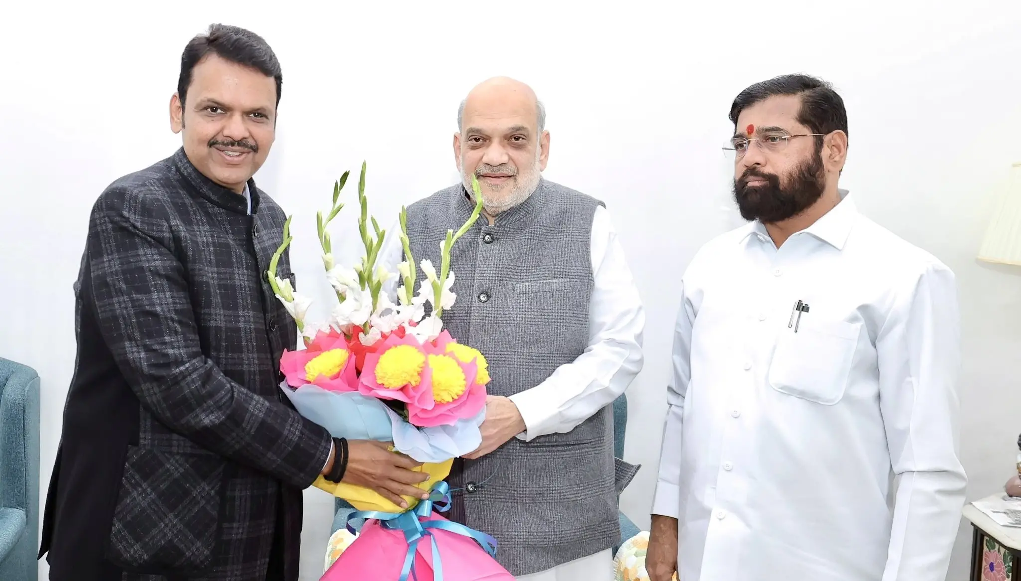 Devendra Fadnavis, Amit Shah, Eknath Shinde
