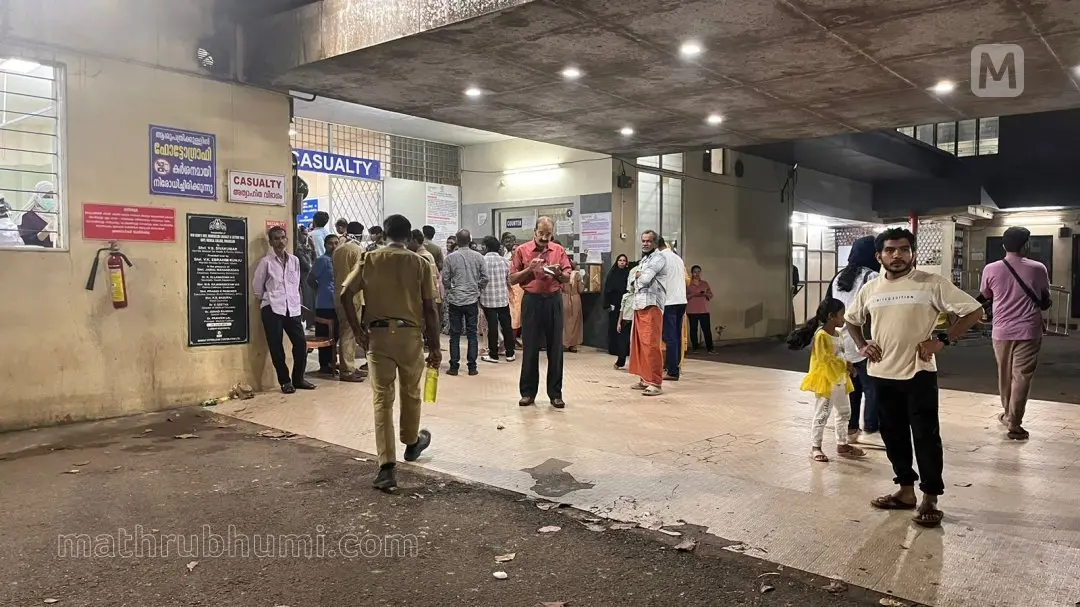 A view from the Kalamassery Medical College where the children of a special school were admitted following food poisoning