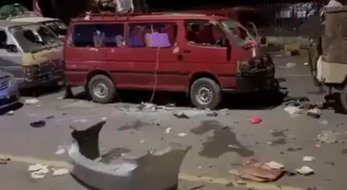 Area of protest where armed security forces launched a violent assault on PTI protesters