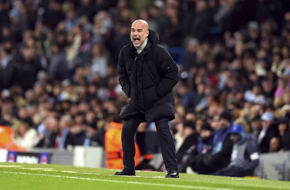 Manchester City manager Pep Guardiola during the match | AP
